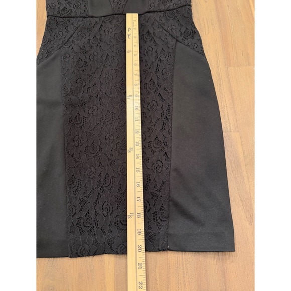 The Limited Black Lace Square Neck Cap Sleeve Sheath Dress Women's Small - Picture 3 of 6